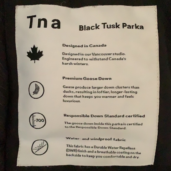 Aritzia TNA Black Tusk Parka S - Picture 5 of 6